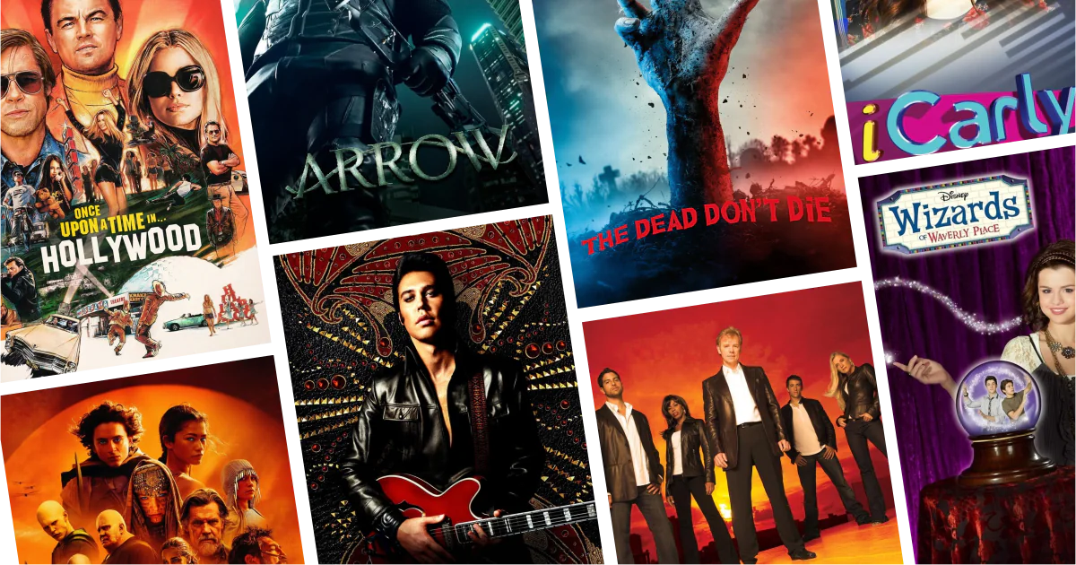Collage of eight movies and TV series posters from 30 Austin Butler Movies and Series to Watch: From Elvis to standout modern roles