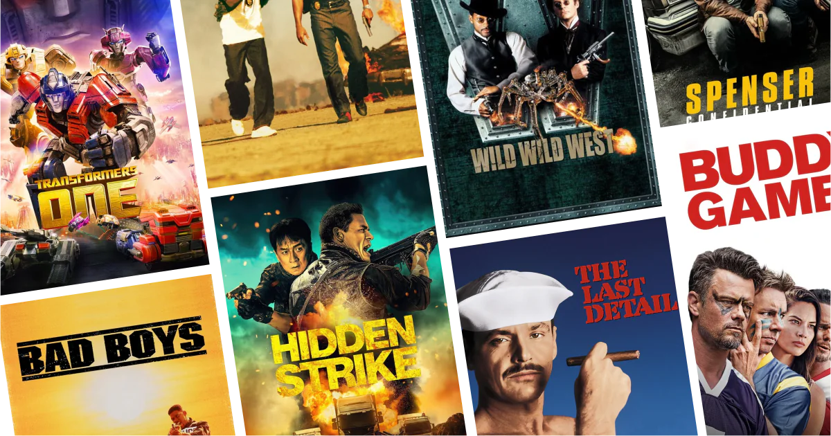 คอลลาจโปสเตอร์หนังเพื่อนซี้และ 8 เรื่องจากลิสต์ 10 หนังเพื่อนซี้และ Buddy Movie น่าดู คู่หูต่างขั้ว ภารกิจร่วมกัน และมิตรภาพที่ดูสนุก