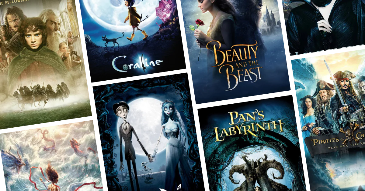 คอลลาจโปสเตอร์หนังดาร์กแฟนตาซี 8 เรื่องจากลิสต์ 30 หนังดาร์กแฟนตาซี (Dark Fantasy) น่าดู โลกเวทมนตร์หม่น ปีศาจ และเทพนิยายด้านมืด