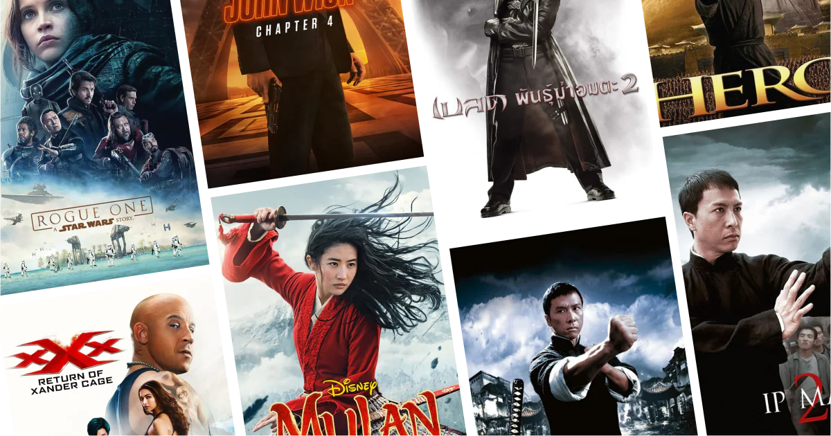 Collage of eight movies and TV series posters from 30 Donnie Yen Movies to Watch: Kung fu, action, and legendary fighter roles