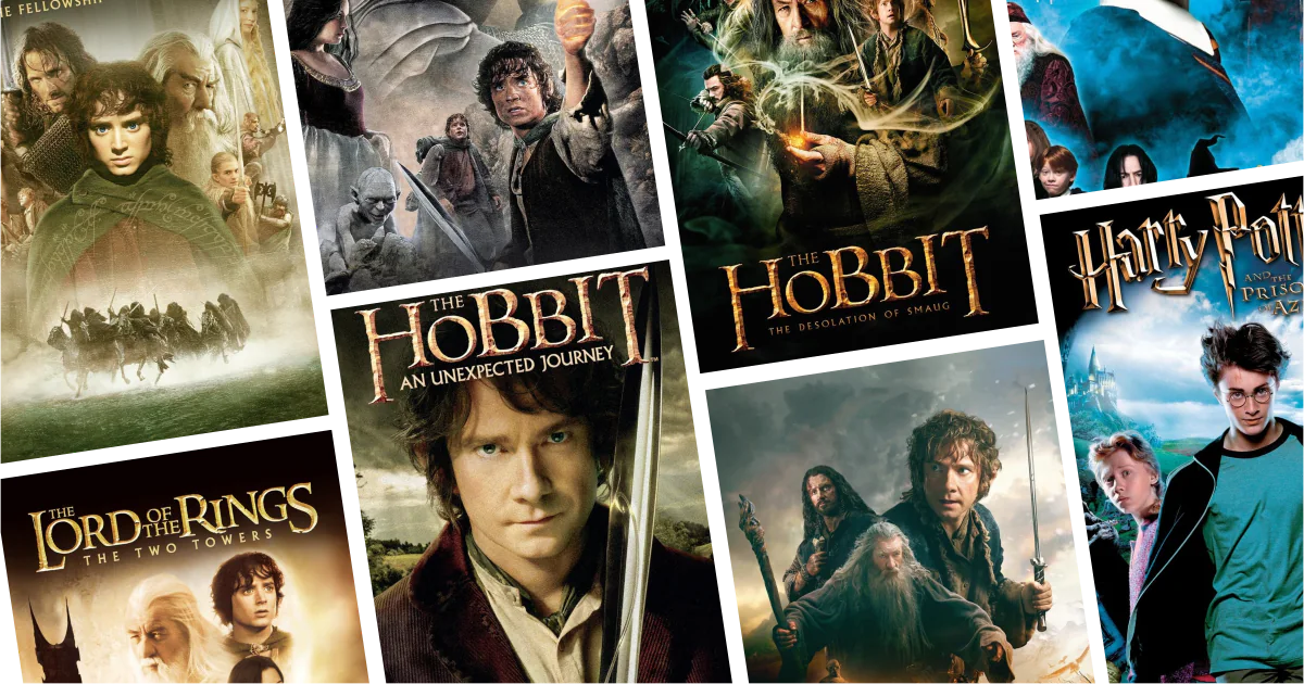 คอลลาจโปสเตอร์หนังแฟนตาซีน่าดู 8 เรื่องจากลิสต์ 30 หนังแฟนตาซีน่าดู โลกเหนือจริง เวทมนตร์ และการผจญภัย