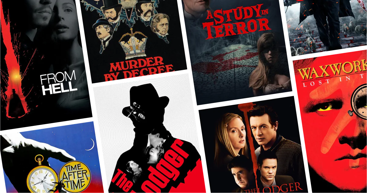Collage of eight jack the ripper movies posters from 20 Jack the Ripper Movies to Watch