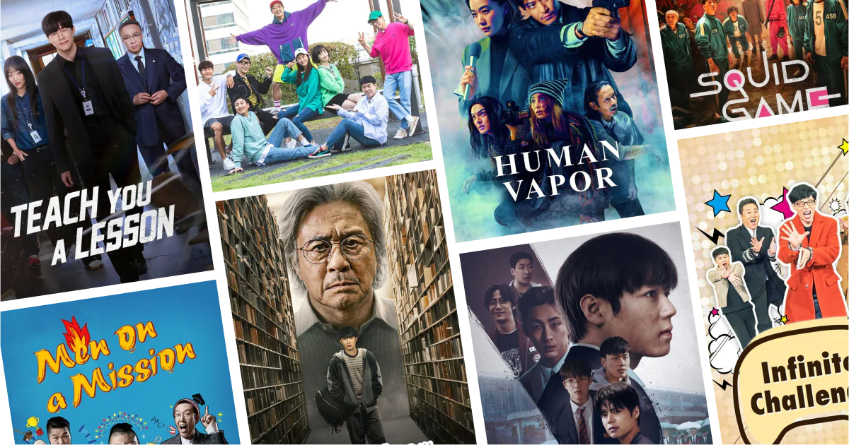 Collage of eight korean series posters from 100 Korean Series to Watch
