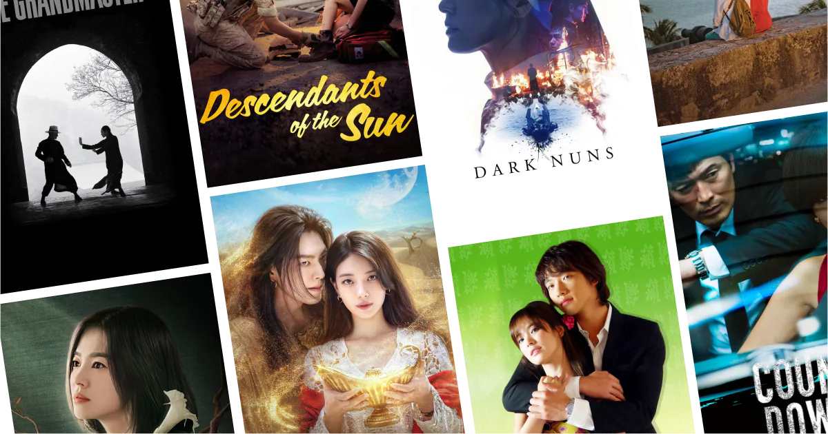 Collage of eight movies and TV series posters from 30 Song Hye Kyo Movies and Series to Watch: Romance, drama, and legendary Korean heroine roles