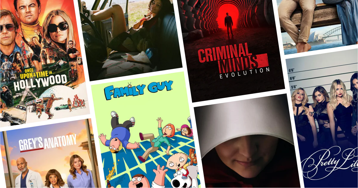Collage of eight movies and TV series posters from 30 Sydney Sweeney Movies and Series to Watch: Teen drama, thrillers, and breakout performances