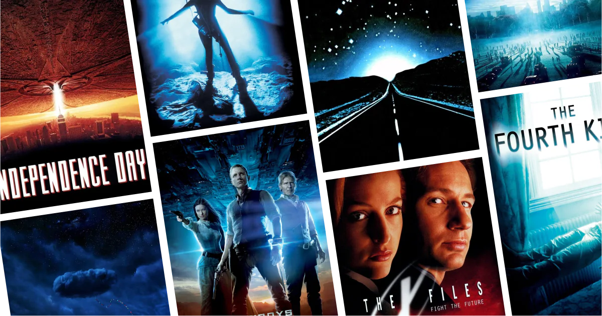 Ảnh ghép 8 poster phim lẻ từ danh sách 100 phim UFO đáng xem