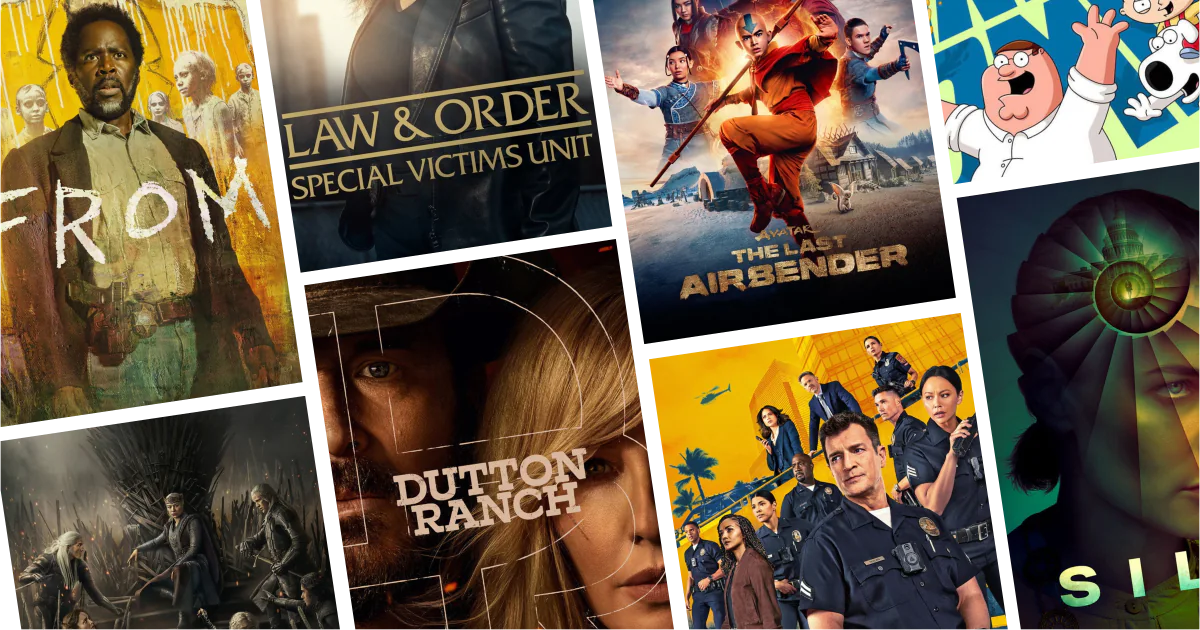 Collage of eight western series posters from 100 Western Series to Watch